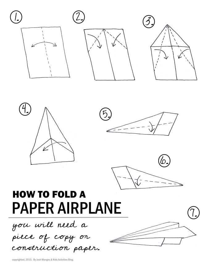 Paper Airplane Instructions Printable