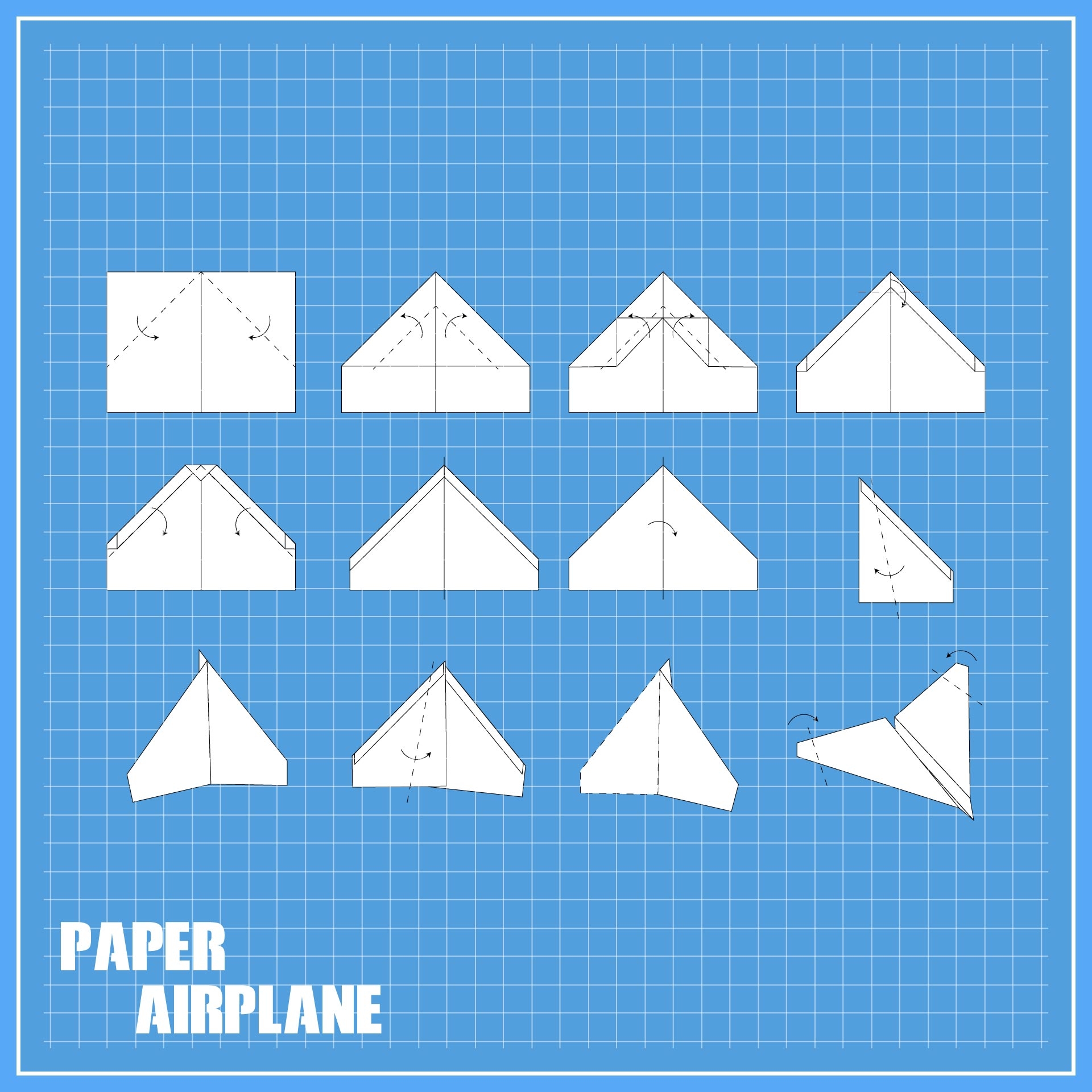 Paper Airplane Printable Template