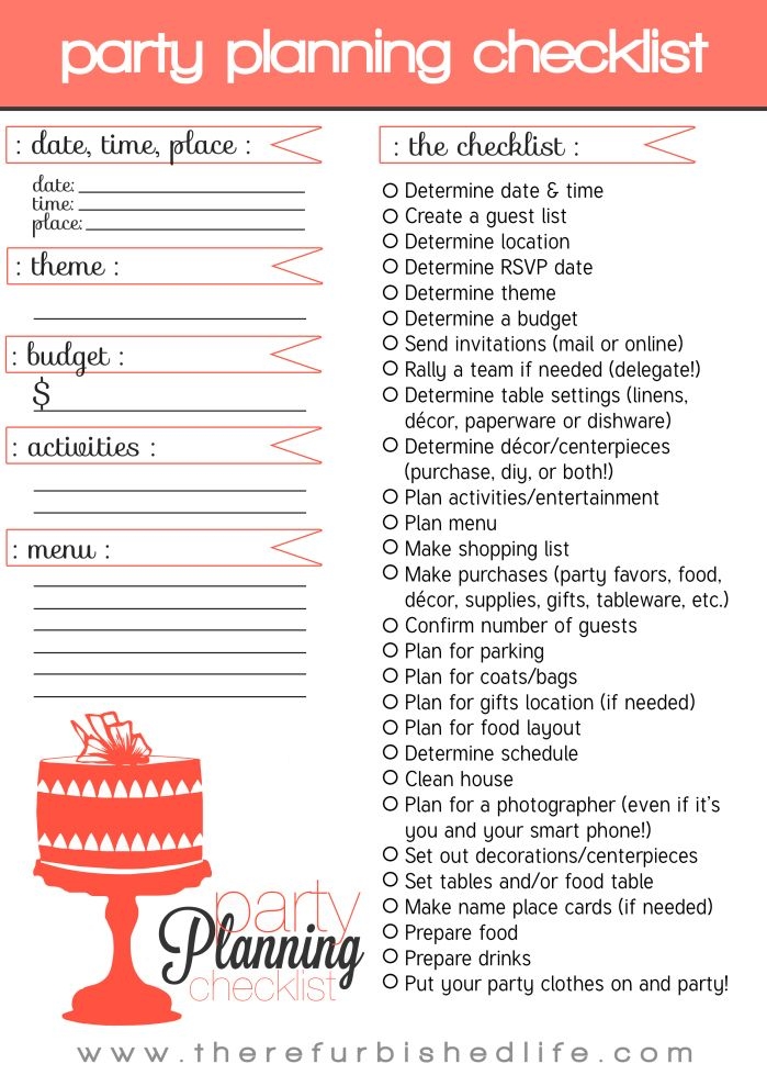Party Planning 101 With Printable Checklist Artofit