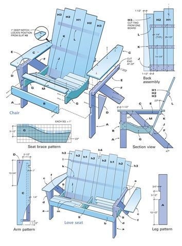 Pattern Printable Free Printable Adirondack Chair Plans