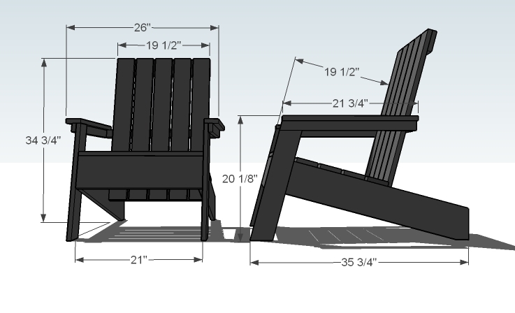 Pdf Printable Adirondack Chair Plans