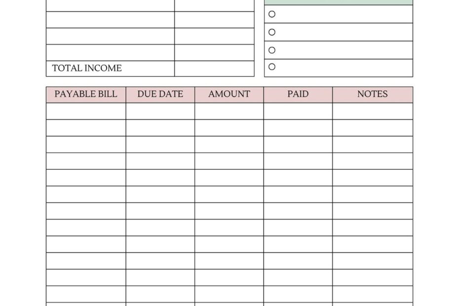 Personal Monthly Budget Plan Printable Budget Planner Templates