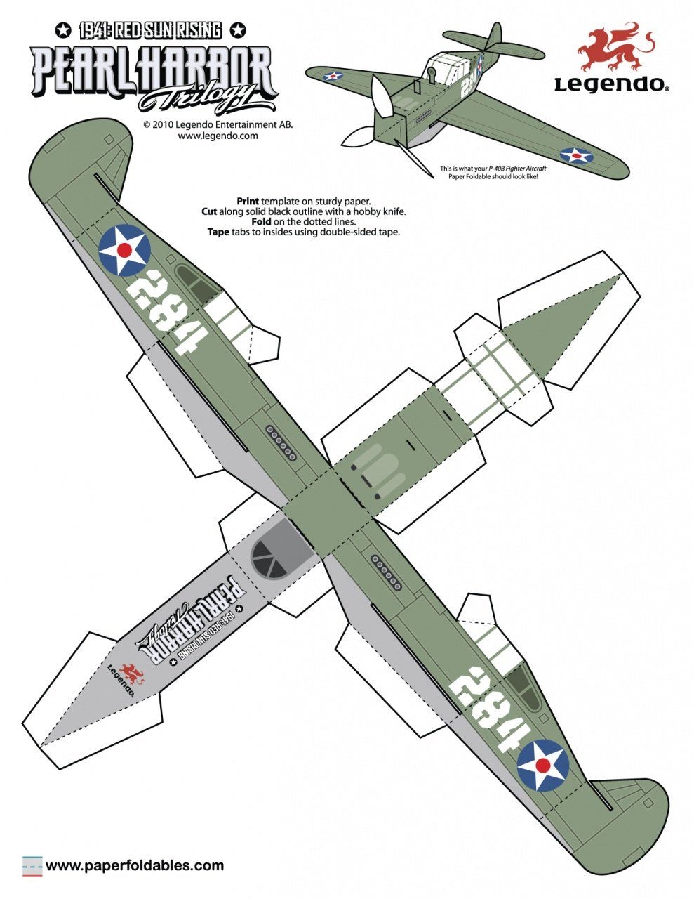 Plane Template Printable