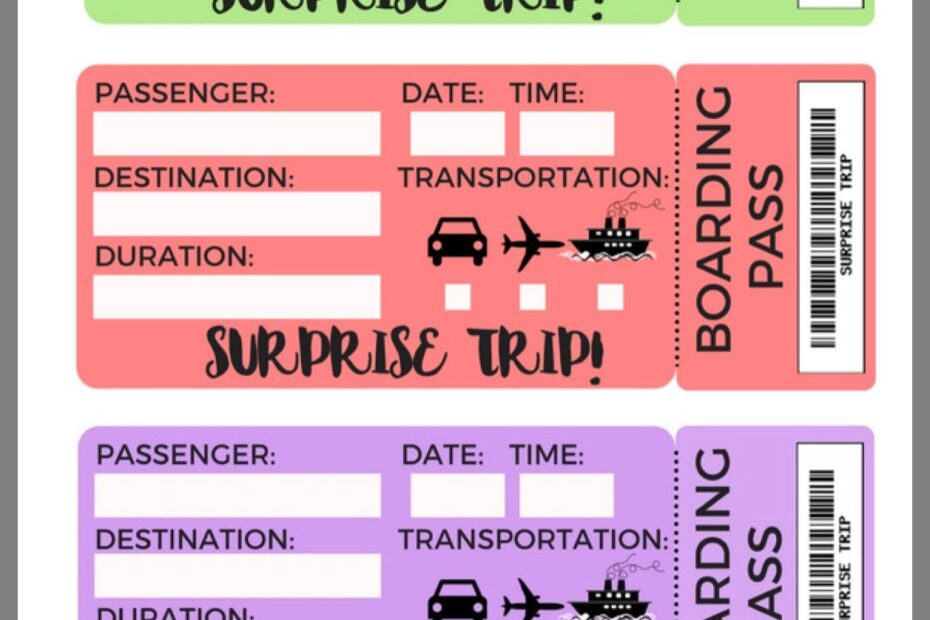 Plane Ticket Printable Printable World Holiday