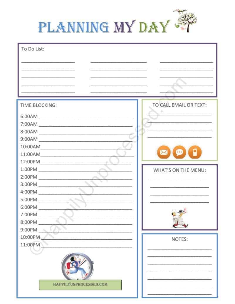 PLANNING MY DAY Happily Unprocessed