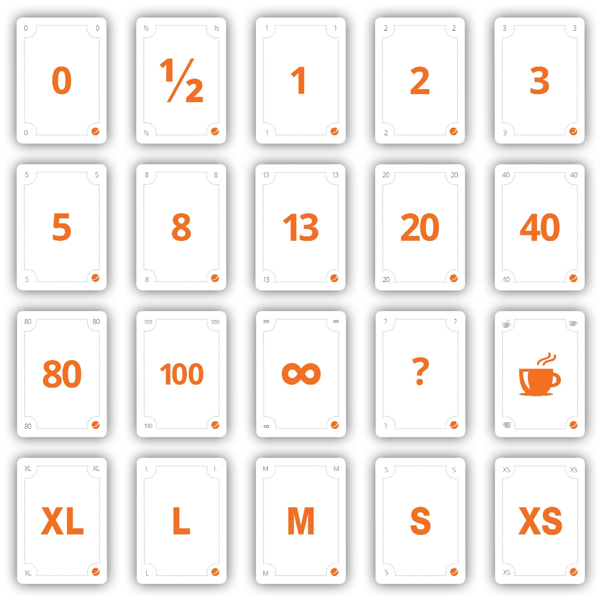 Planning poker cards Leanify Ltd 