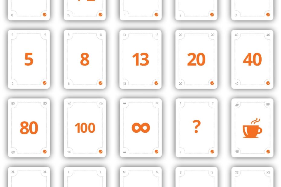 Planning poker cards Leanify Ltd