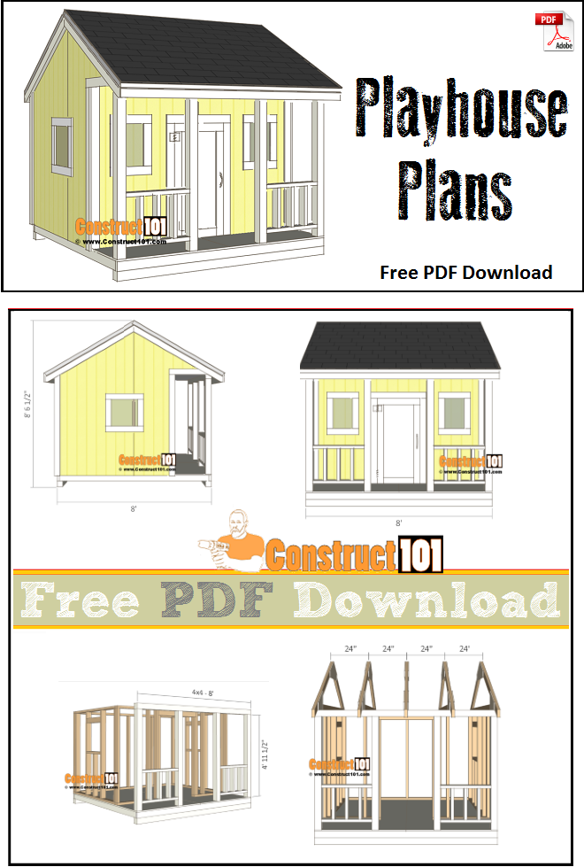 Playhouse Plans PDF Download Construct101
