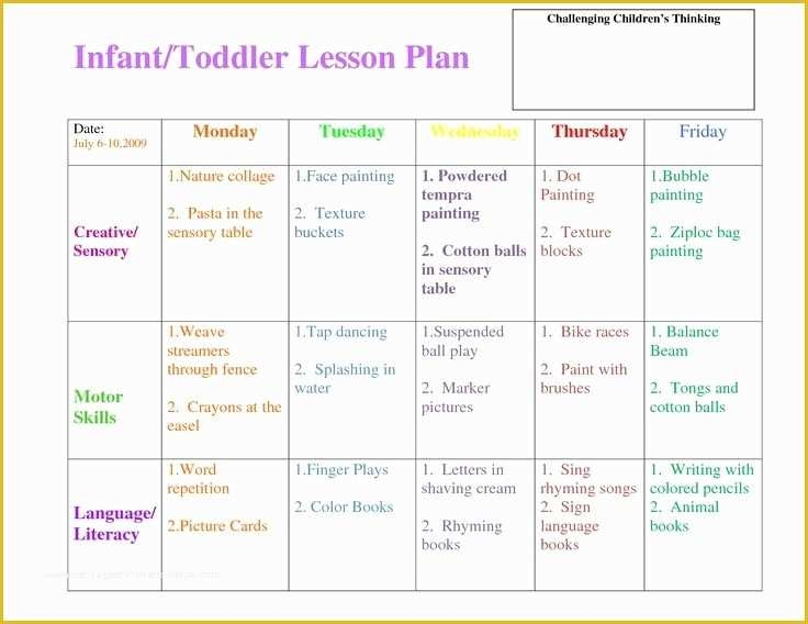Pre K Lesson Plan Template Free Of Pre K Lesson Plan Templates 
