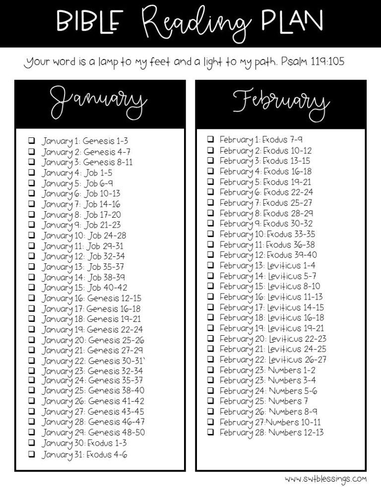 Printable 1 Year Bible Reading Plan Printable New Year Banners