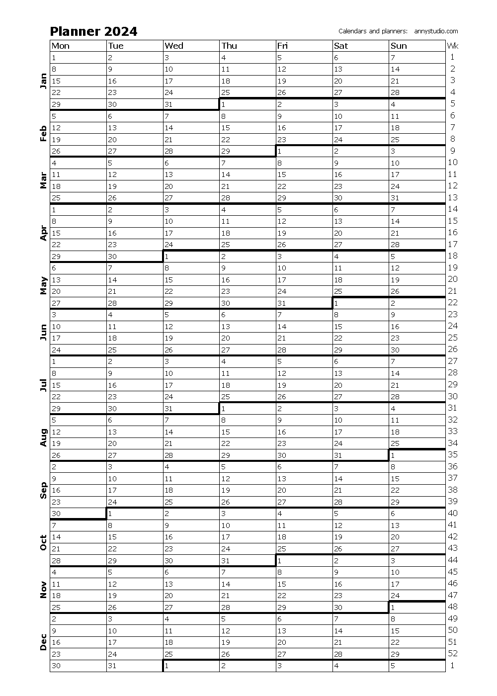 Printable 2024 Planning Calendar Calendar 2024 Printable Calendar 2025