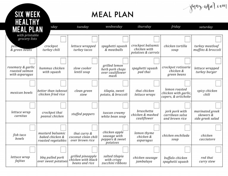 Printable 30 Day Heart Healthy Meal Plan Pdf PrintableDietPlan