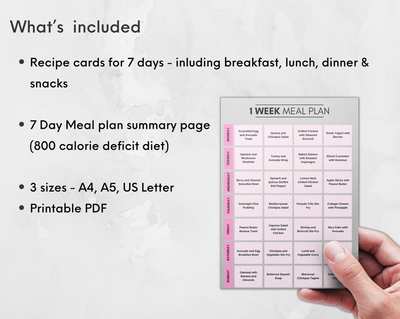 Printable 800 Calorie Diet Plan Pdf