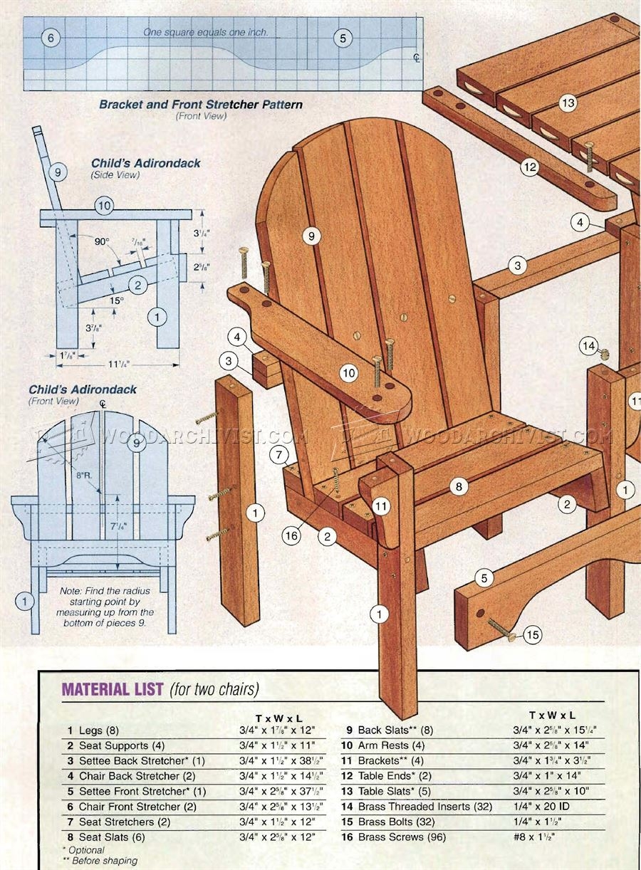 Printable Adirondack Chair Plans
