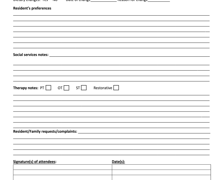 Printable Baseline Care Plan Template Printable Templates