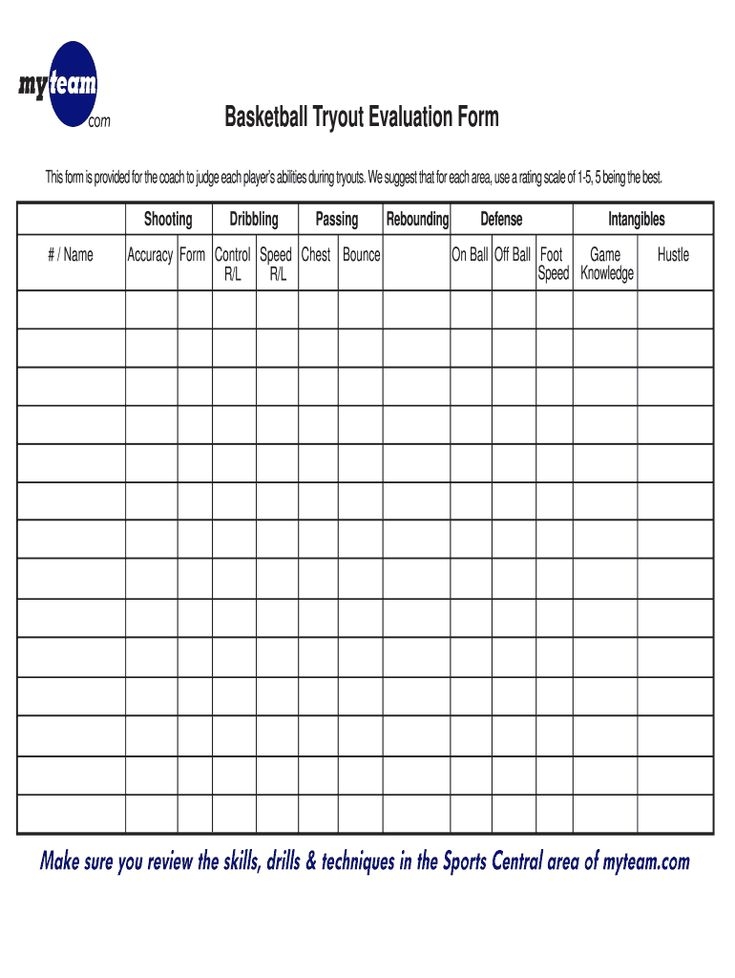 Printable Basketball Practice Forms Printable Forms Free Online
