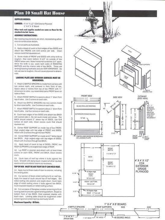 Printable Bat House Plans Pdf Humberto Satterfield