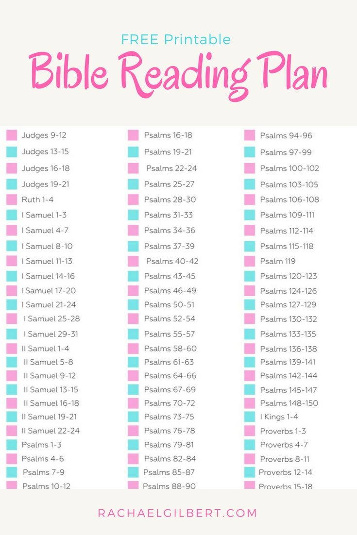 Printable Bible Reading Plans For One Year