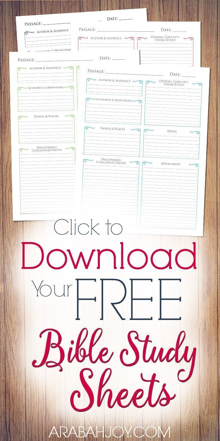 Printable Bible Study Guide