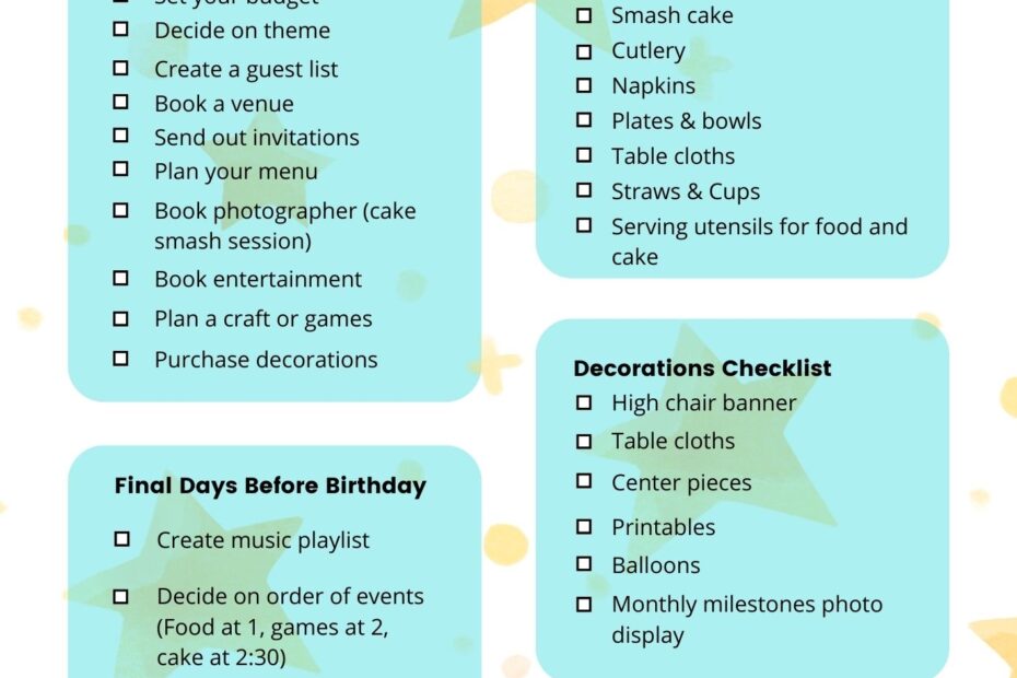 Printable Birthday Party Checklist Supplying Cheap Www pinnaxis