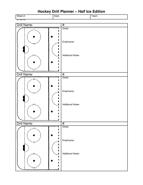 Printable Blank Hockey Practice Plan Template Printable Templates