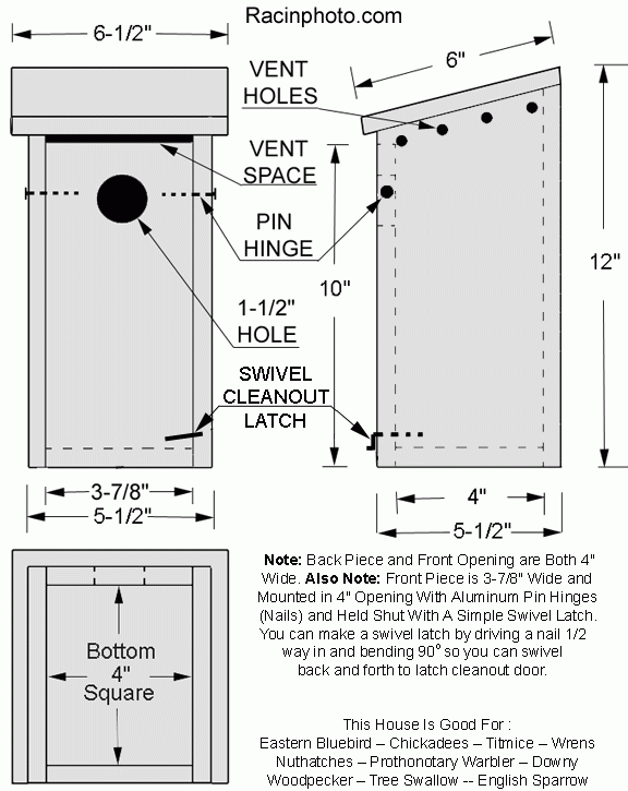 Printable Bluebird House Plans Jason S Browder