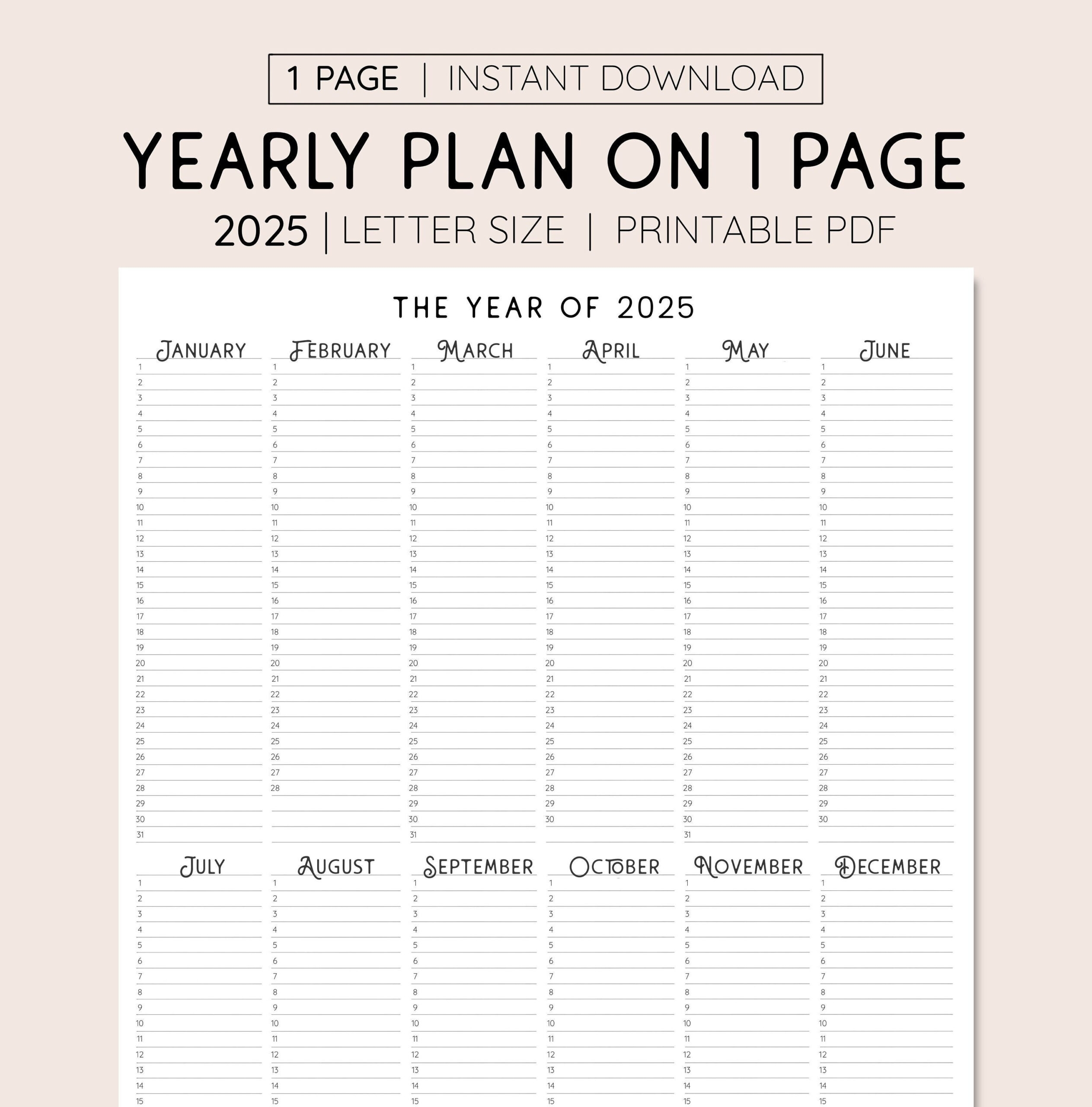 Printable Calendar Planner 2025 Printable Calendars