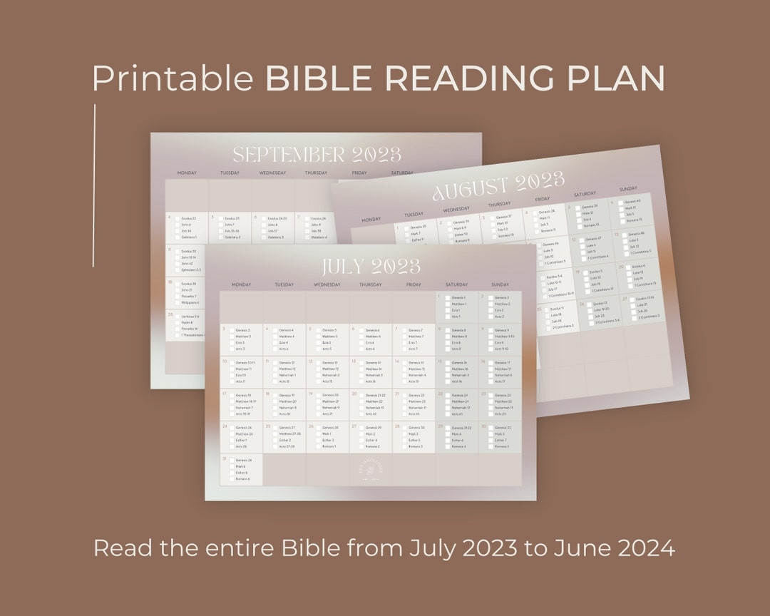 Printable Daily Bible Reading Plan 2023 2024 4 Readings Per Day Read 