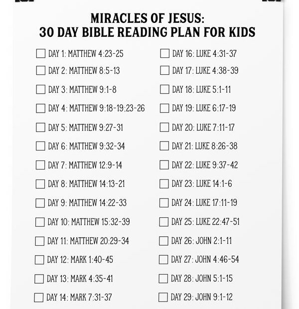 Printable Daily Bible Reading Plan Handy Printable Materials