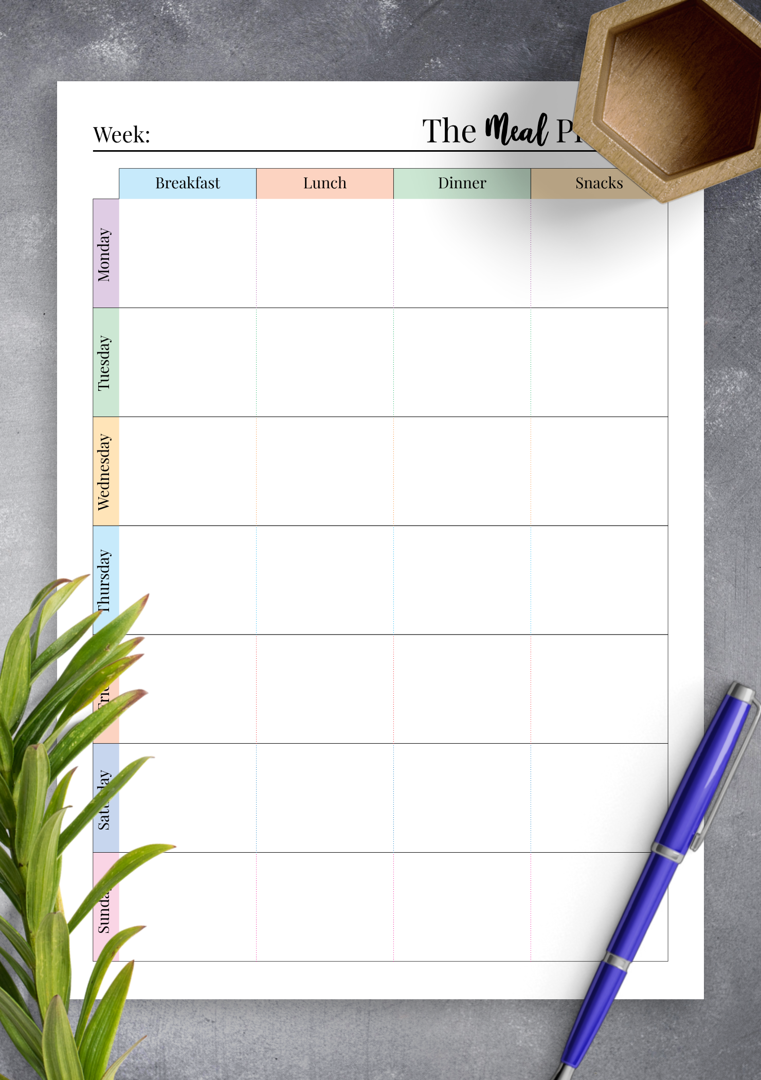 Printable Daily Meal Planner Template Smilewery Printable Daily Meal Planner Template Smilewery