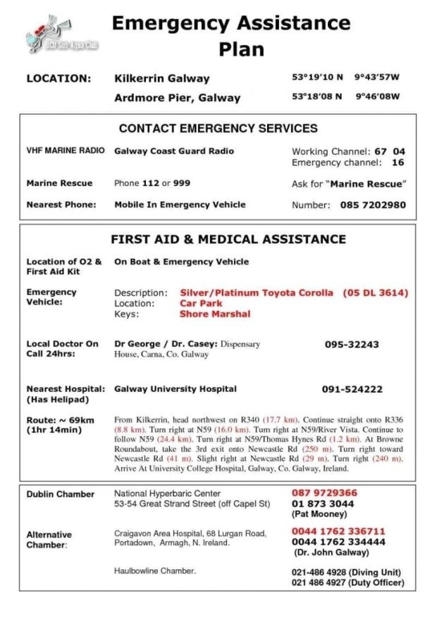 Printable Daycare Emergency Preparedness Plan Template Printable 