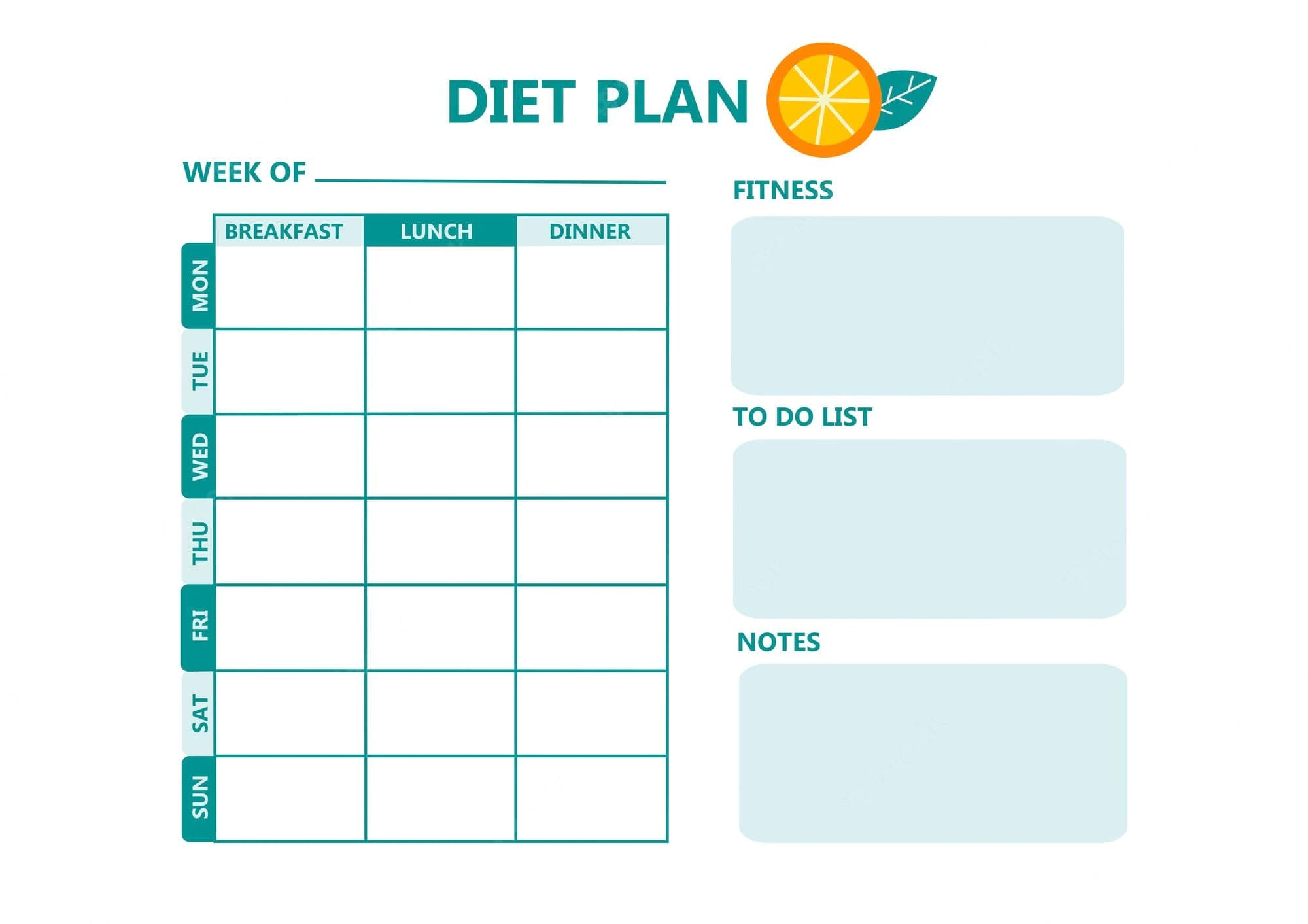 Printable Diet Plans Printable JD