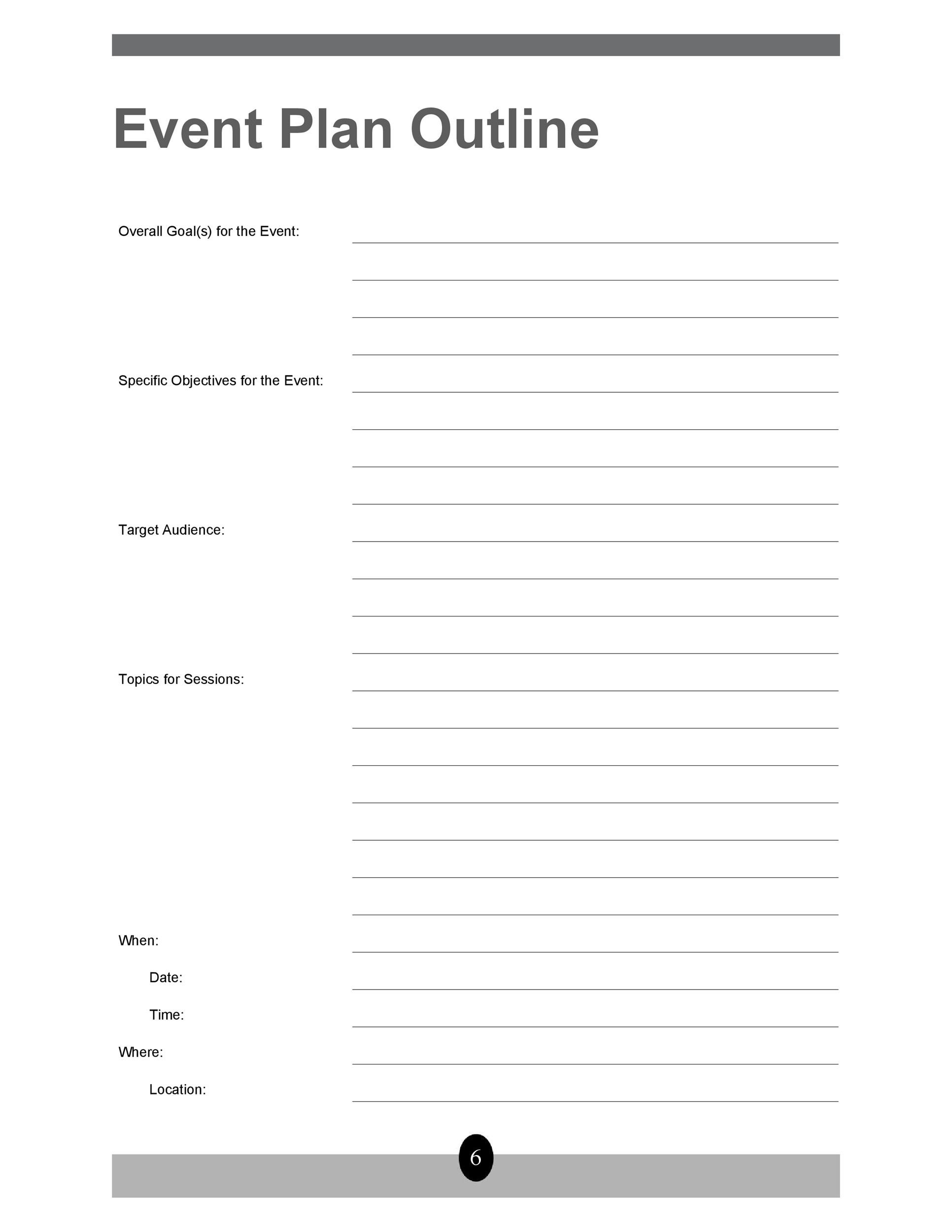Printable Event Planning Template Printable Forms Free Online