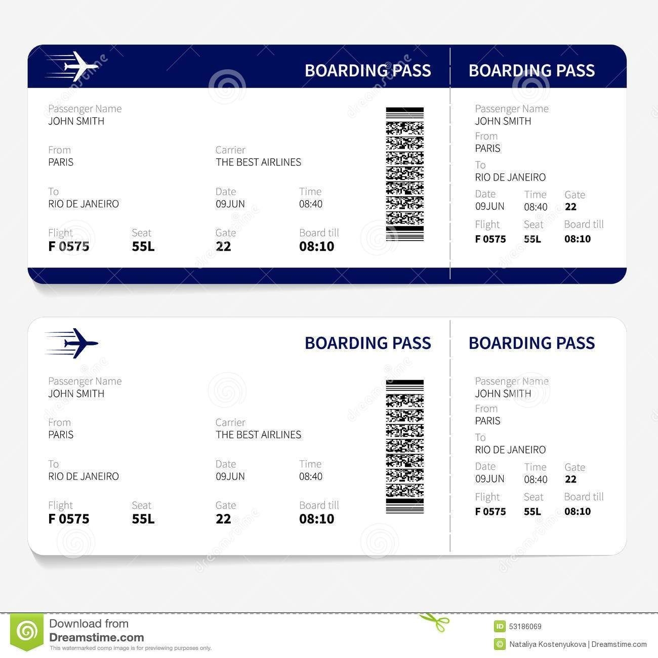 Printable Fake Plane Ticket Printable Calendars AT A GLANCE