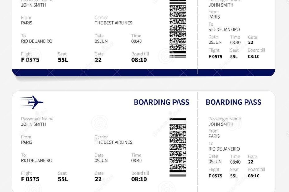 Printable Fake Plane Ticket Printable Calendars AT A GLANCE