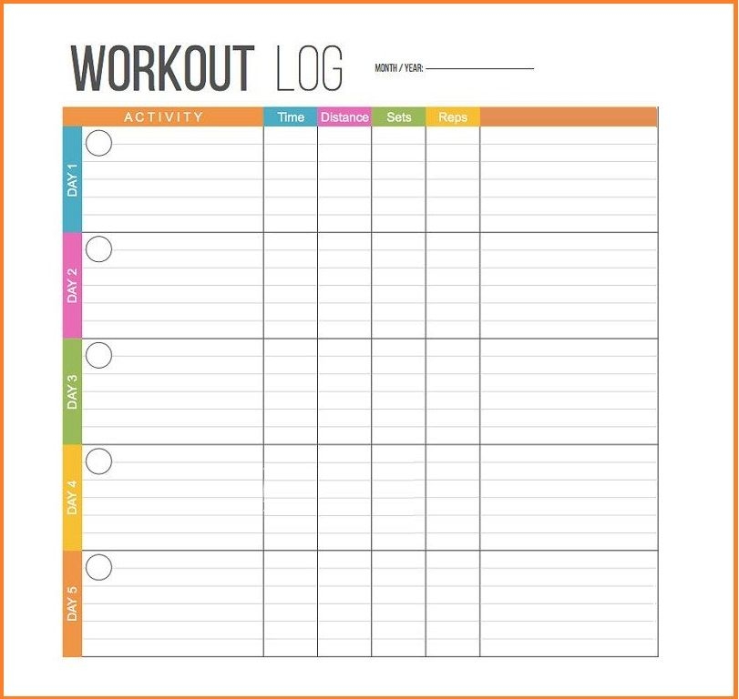 Printable Fitness Plan