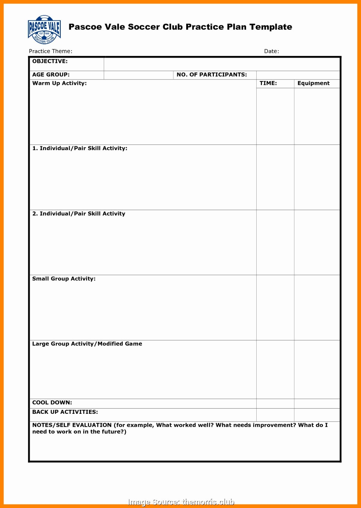 Printable Football Practice Plan Template Printable Templates