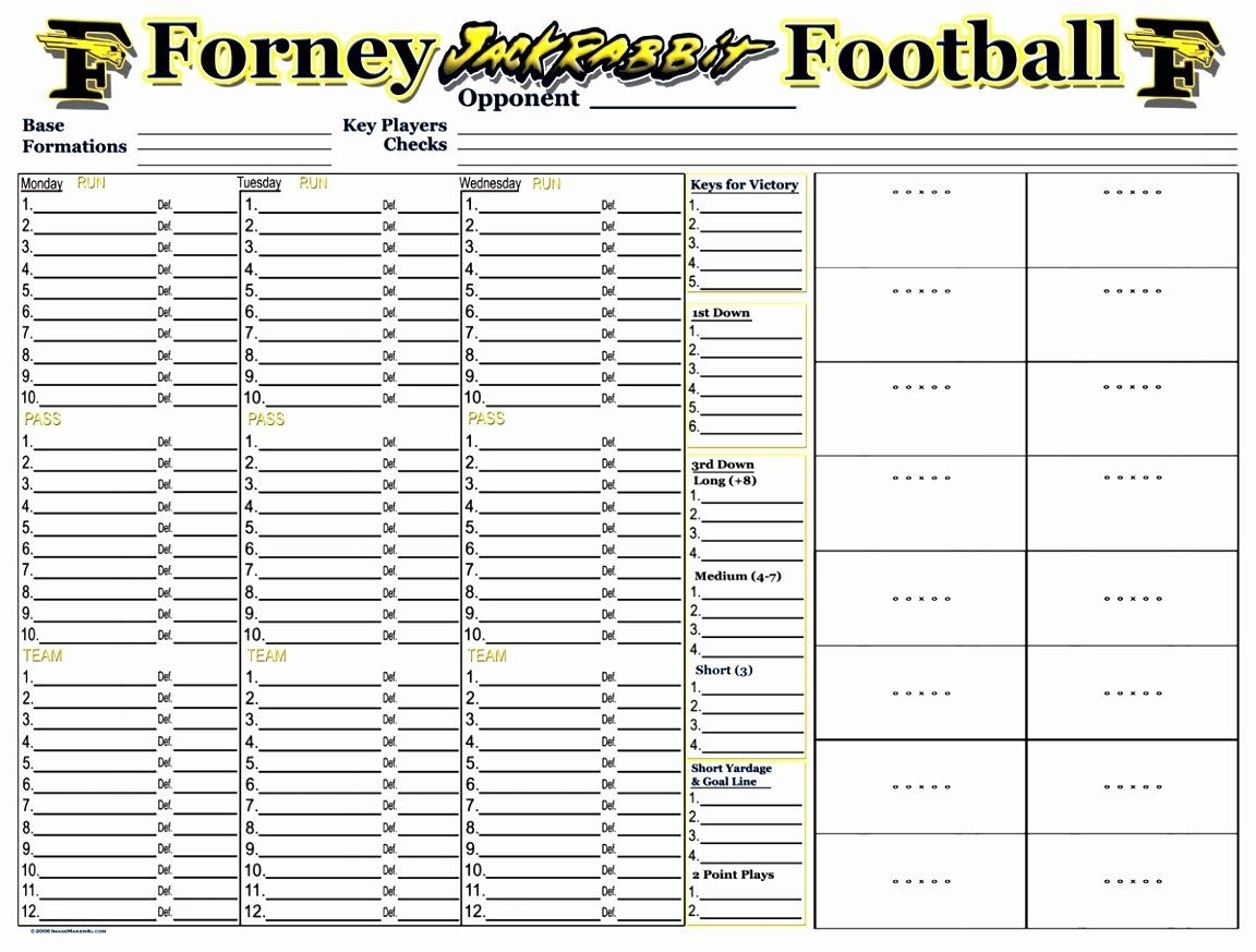 Printable Football Practice Plan Template Printables Template Free