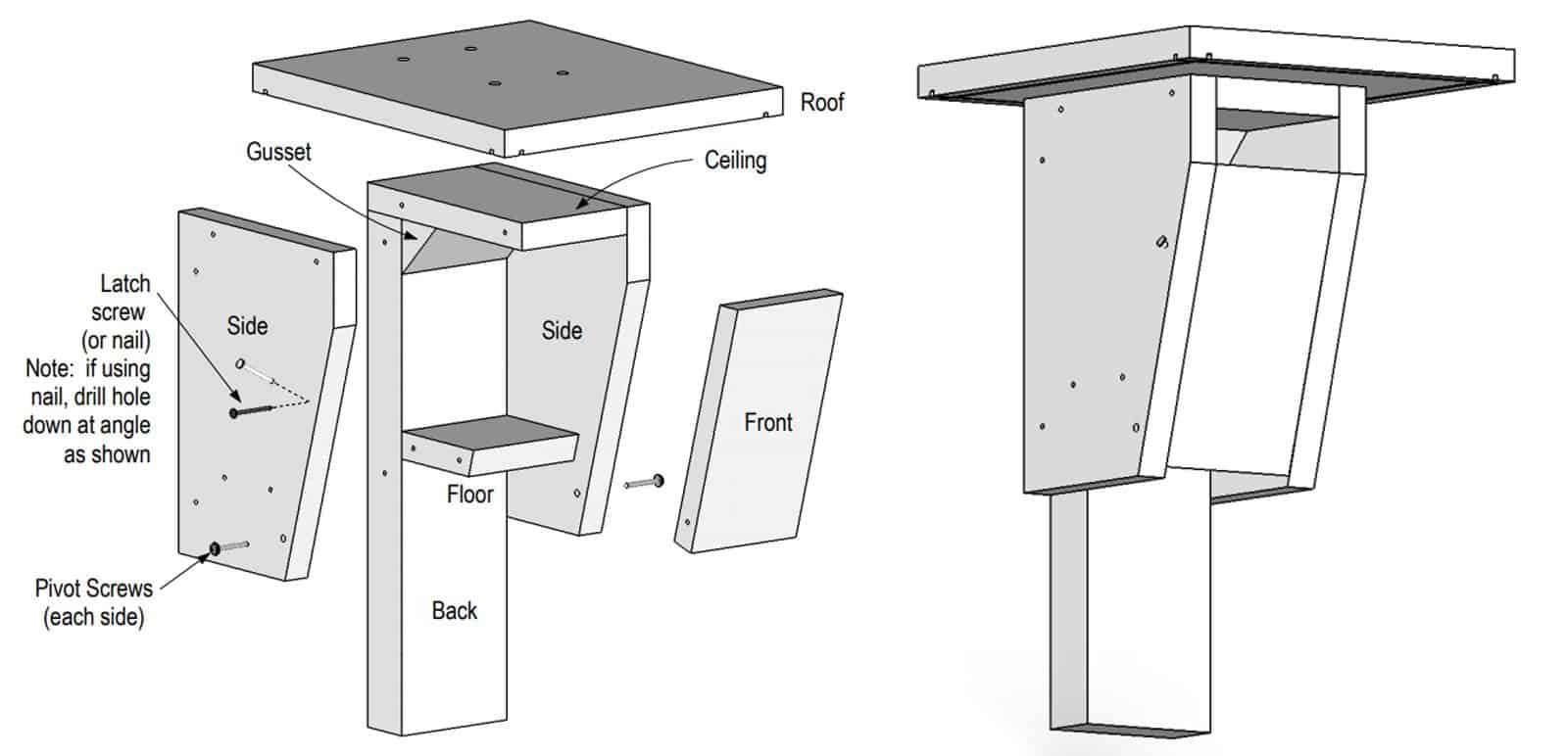 Printable Free Printable Bluebird House Plans