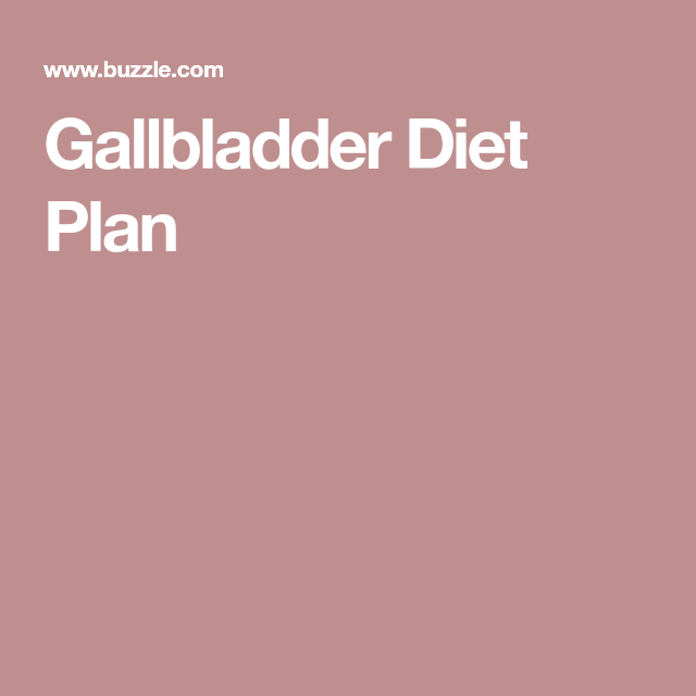 Printable Gallbladder Diet