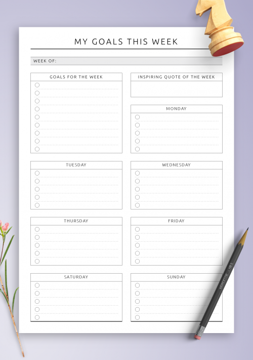 Printable Goal Planner Templates