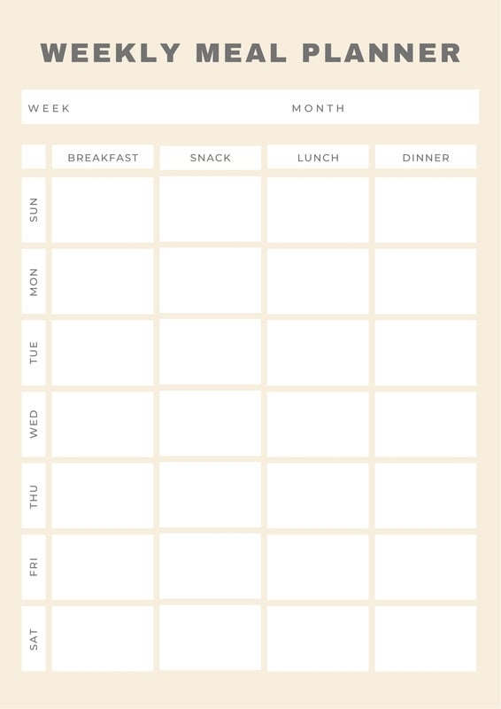 Printable Grey Sheet Food Plan