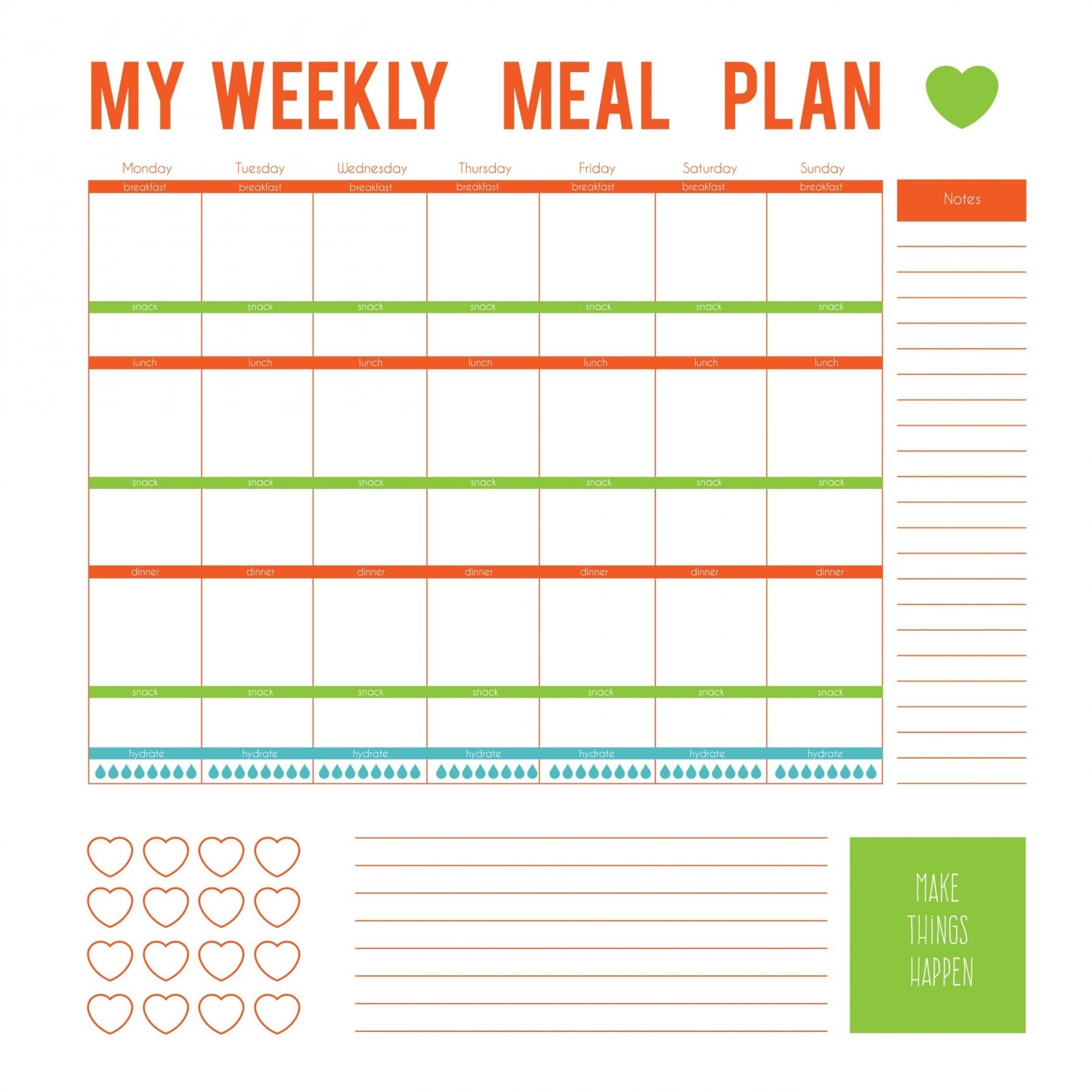 Printable Healthy Meal Plan