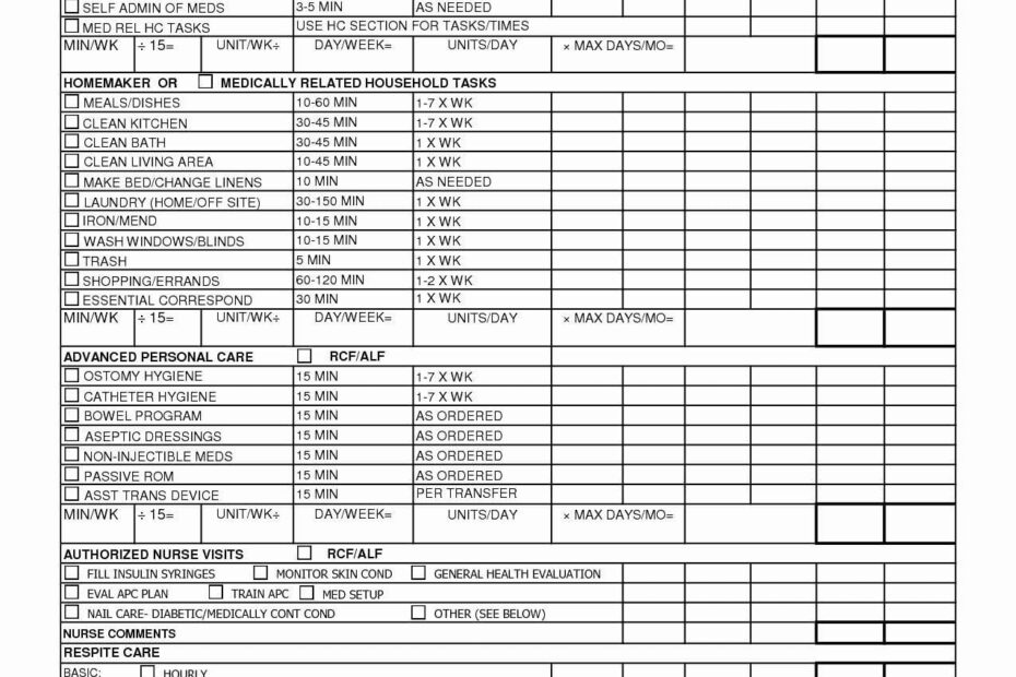 Printable Home Health Aide Care Plan Template Printable Templates