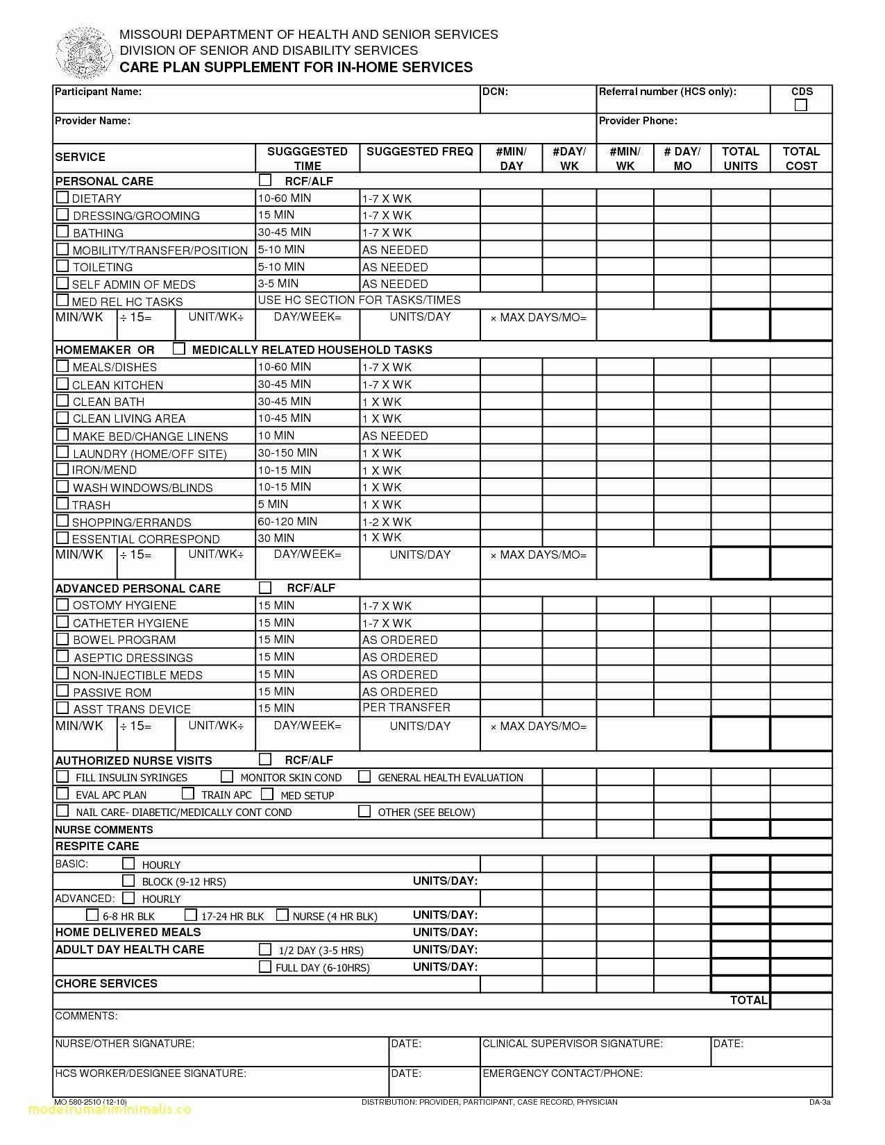 Printable Home Health Aide Care Plan Template Printable Templates 