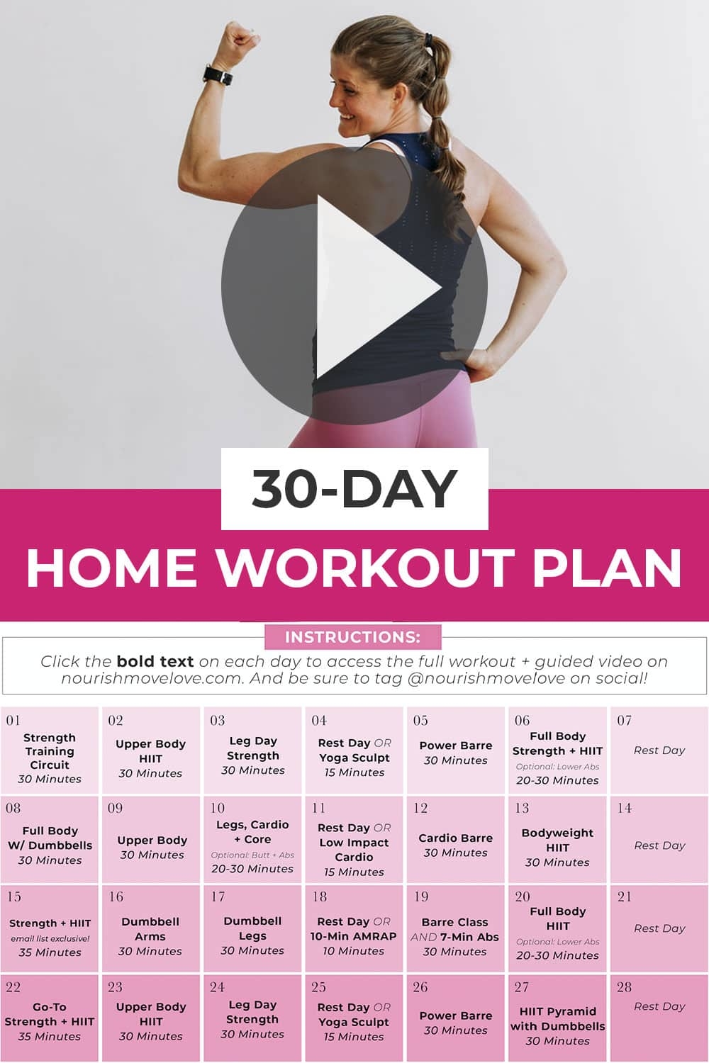 Printable Home Workout Plan Verywell Photo Illustration By Michela 