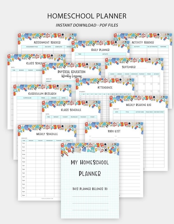 Printable HomeSchool Planner How To Plan Your Activities And Lessons