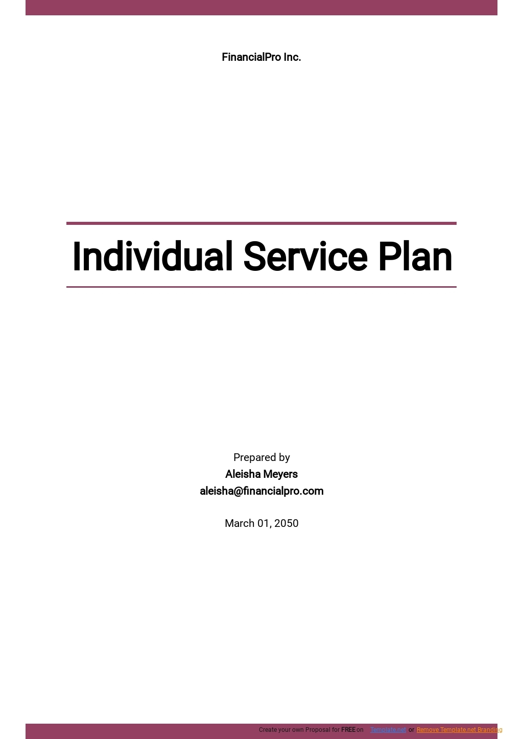 Printable Individual Service Plan Template Printable Templates Porn 