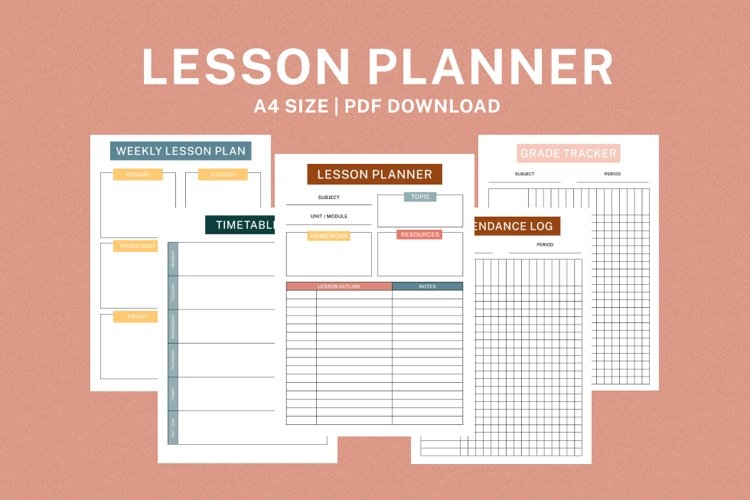 Printable Lesson Planner Teacher Lesson Plan Template