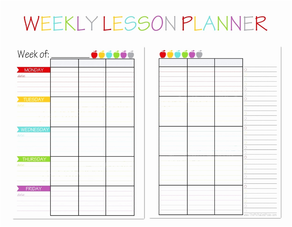 Printable Lesson Plans For Kindergarten